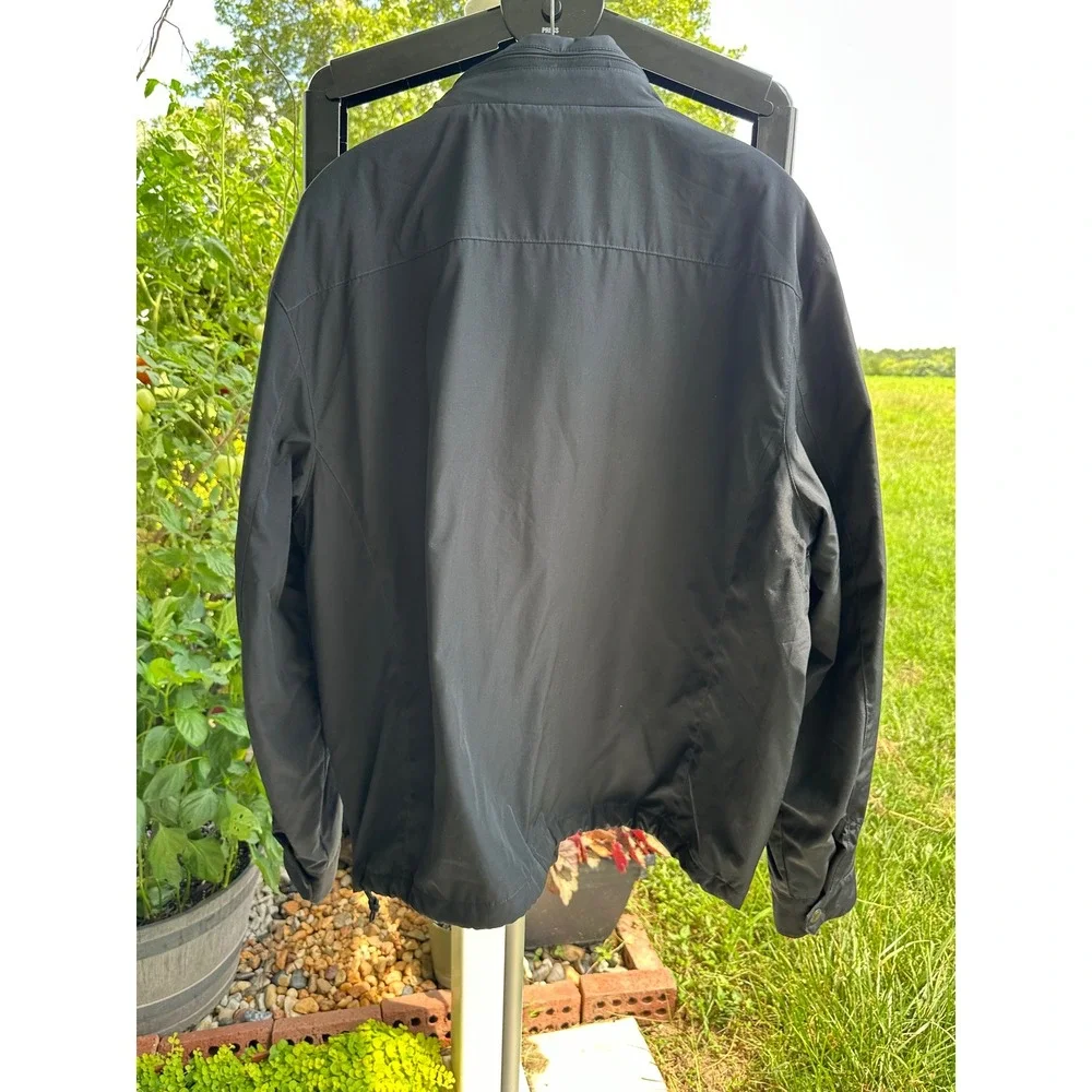 Polo Ralph Lauren Men's XXL Black Quilted Lined Windbreaker Jacket Stowaway Hood